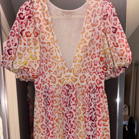 🤩Rococo Sand Avana Leopard Print Puff-Sleeve Maxi Dress🤩 - Picture 7 of 11